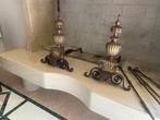 Openhaard accessoire (5) - IJzer, Messing - 2 gouden en 3, Antiek en Kunst