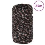 vidaXL Boot touw 2 mm 25 m polypropyleen zwart, Verzenden, Nieuw