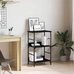 vidaXL Boekenplank 50x33x82 cm bewerkt hout en staal zwart, Minder dan 50 cm, Verzenden, Nieuw, Minder dan 100 cm