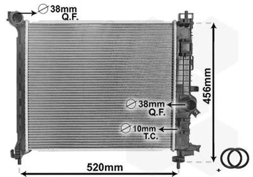 RADIATOR VOOR OPEL MERIVA B 2010-2014 1300308, Auto-onderdelen, Airco en Verwarming, Nieuw, Ophalen of Verzenden