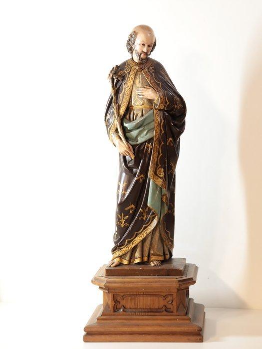 Religieuze beeldhouwwerk – Sint-Jozef - 68 cm - Hout -, Antiek en Kunst, Kunst | Niet-Westerse kunst