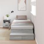 vidaXL Opbergbedframe Grijs Sonoma 80x200 cm, Huis en Inrichting, Slaapkamer | Bedden, Eenpersoons, Verzenden, Nieuw, 80 cm