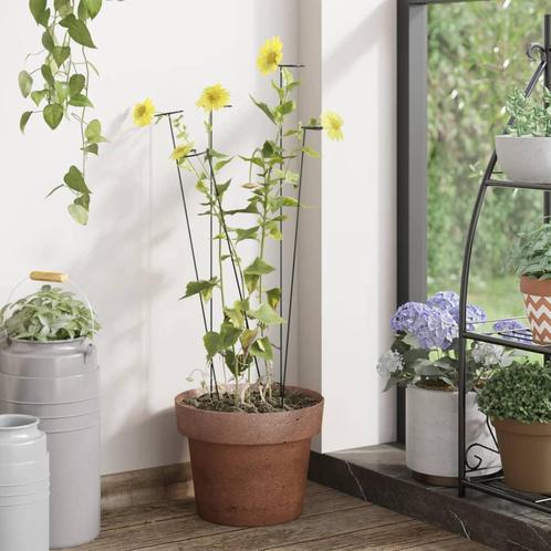 vidaXL Plantenstaken 20 st 40 cm staal donkergroen, Tuin en Terras, Bloembakken en Plantenbakken, Nieuw, 30 tot 60 cm, Verzenden