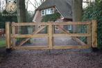 Landelijke Eiken houten Poorten - Op Maat Gemaakt, Tuin en Terras, Tuinpoorten, 200 cm of meer, Nieuw, Ophalen of Verzenden, Hout