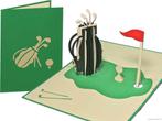 Golf golfsport: Hole in one! Pop-up wenskaart, Nieuw, Verzenden