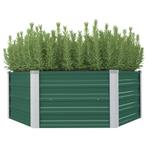 vidaXL Plantenbak verhoogd 129x129x46 cm gegalvaniseerd, Tuin en Terras, Bloembakken en Plantenbakken, 100 cm of meer, Verzenden