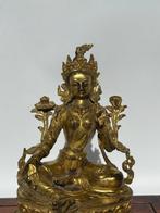 Groene Tara Standbeeld 23.5 cm - Brons - Tibet - Eind 20e
