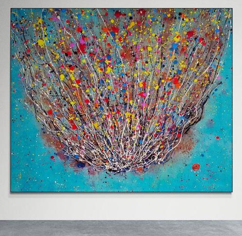Arvydas Gaiciunas (Retne) - Spo (XXL) Abstract Expressionist, Antiek en Kunst, Kunst | Schilderijen | Modern
