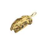 18 Krt. Gouden hanger van Jezus met doornenkroon (maria), Ophalen of Verzenden, Gebruikt, Goud, Overige merken