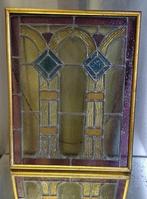 Art Deco Glas-in-loodraam - 1930-1940 - Glas in lood, Antiek en Kunst