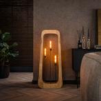 Vloerlamp Industriele Vintage Bray - Mango Hout - 2025, Huis en Inrichting, Lampen | Vloerlampen, Verzenden, Nieuw, Hout, 100 tot 150 cm