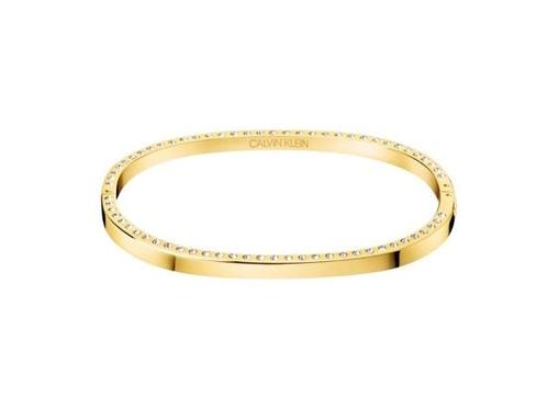 Calvin Klein goudkleurige armband met strass, Sieraden, Tassen en Uiterlijk, Armbanden, Nieuw