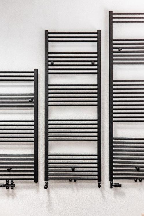 160x60 cm - 1072 Watt - Oppio Handdoekradiator - Zwart (RAL, Doe-het-zelf en Verbouw, Verwarming en Radiatoren, Ophalen of Verzenden