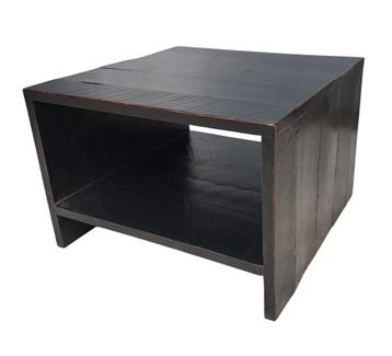 Salontafel | Massief Eikenhout | Zwart | 60x60x42 cm | 99,= beschikbaar voor biedingen