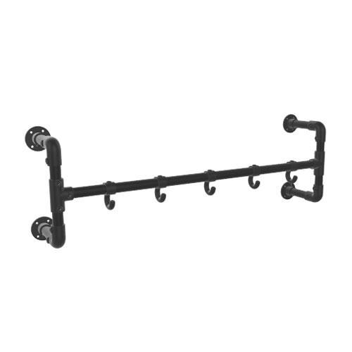 Industriële Steigerbuis Kapstok Sheffield | Zwart 26.9 mm |, Huis en Inrichting, Woonaccessoires | Kapstokken, Ophalen of Verzenden