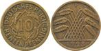 Duitsland 10 Rentenpfennig 1923 F ss, selten J 309 Messing, Verzenden