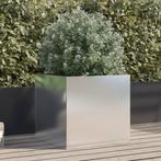 vidaXL Plantenbak 49x47x46 cm roestvrij staal zilverkleurig, Verzenden, Nieuw, Metaal