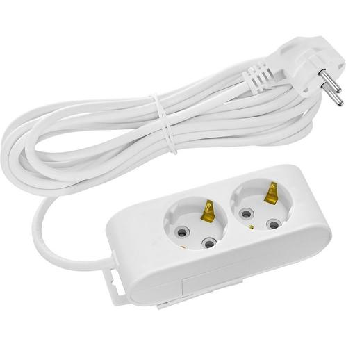 Stekkerdoos - Verlengsnoer - Decon - 2 Stopcontacten - 5, Doe-het-zelf en Verbouw, Elektra en Kabels, Nieuw, Ophalen of Verzenden