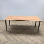 verstelbaar bureau / tafel, 200x100 cm, beuken - grijs, Huis en Inrichting, Ophalen of Verzenden, In hoogte verstelbaar, Gebruikt