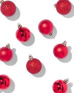 HEMA Kerstballen plastic rood - 9 stuks, Verzenden, Nieuw