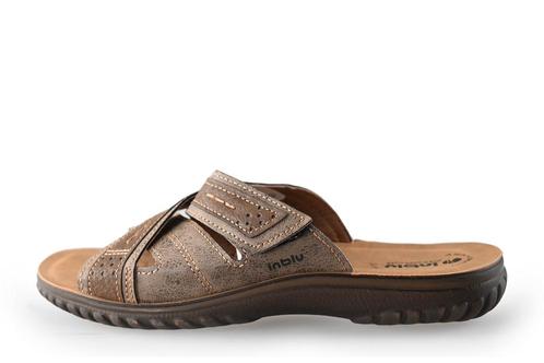 Inblu Slippers in maat 46 Bruin | 10% extra korting, Kleding | Heren, Schoenen, Bruin, Zo goed als nieuw, Slippers, Verzenden