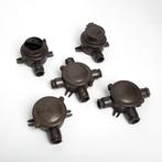 Jaren 30 Vintage Lasdoos X Zwart Brons Tuinverlichting, Verzenden, Nieuw, Overige typen