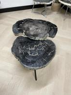 2x Salontafel Versteend hout, Zwart, 2024, Huis en Inrichting, Tafels | Salontafels, Nieuw