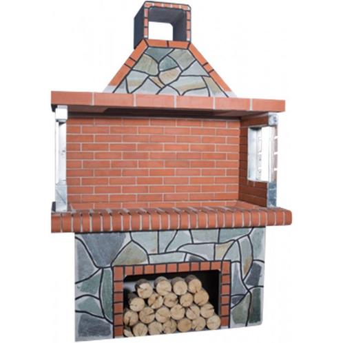 Stenen barbecue red firebrick & karystos-stone..., Huis en Inrichting, Keuken | Keukenbenodigdheden, Ophalen of Verzenden