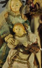 sculptuur, Sacra Famiglia - 43 cm - Hout, Terracotta