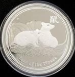 Lunar II - Year of the Mouse - 2 oz 2008 PROOF, Postzegels en Munten, Zilver, Losse munt, Verzenden