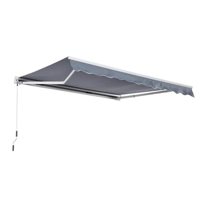 TRUUSK Aluminium Knikarm Luifel 4m - Zonwering voor Balkon -, Tuin en Terras, Parasols, Nieuw, Verzenden