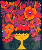 Bodil Wallman - Wandtapijt  - 73 cm - 61 cm - jonge vrouw,