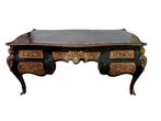 Bureau - Grote Franse schrijftafel in Boulle-stijl, Antiek en Kunst