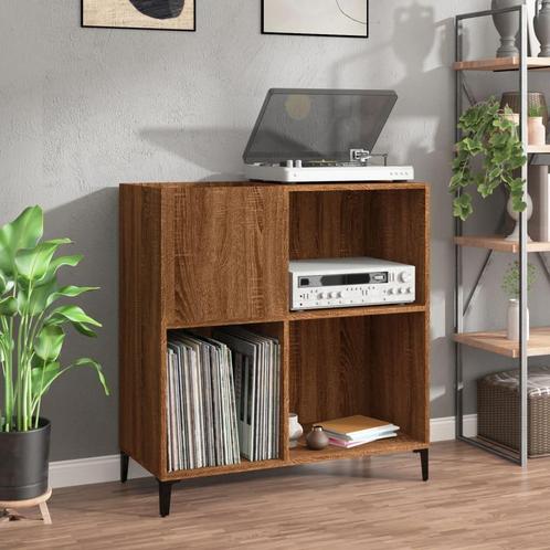 vidaXL Platenkast 84,5x38x89 cm bewerkt hout bruin, Huis en Inrichting, Kasten | Overige, Nieuw, Verzenden