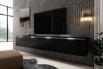 TV-Meubel mat - Zwart - 180 cm - tv kast, Huis en Inrichting, Kasten | Televisiemeubels, Overige materialen, Verzenden, 150 tot 200 cm