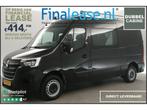 Renault Master T35 2.3 dCi 135 L2H2 DC 7 Pers Airco €414pm, Renault, Zwart, Nieuw, Lease