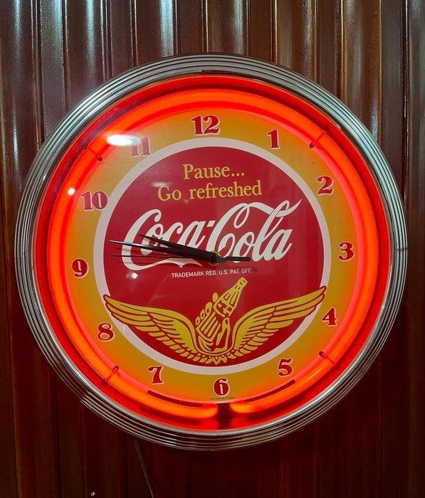 Coca-Cola - Neon Coca-Cola horloge - Coca-cola -, Antiek en Kunst, Antiek | Wandborden en Tegels