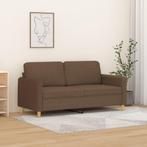 vidaXL Tweezitsbank 140 cm stof bruin, Huis en Inrichting, Verzenden, 150 tot 200 cm, Stof, Nieuw