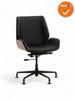 Vergaderstoel Charles - NIEUW - zwart kunstleer, Vergader- of Presentatieruimte, Ophalen of Verzenden, Gebruikt, Stoel