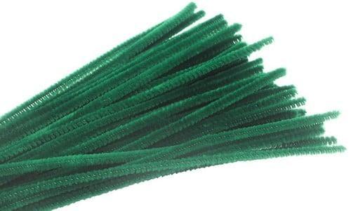 Chenille Pijpenragers dia 5-6mm, 30 cm DonkerGroen C7 PAK50, Hobby en Vrije tijd, Knutselen, Nieuw, Ophalen of Verzenden