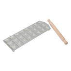 Aluminium Ravioliplaat Vierkant met Rolstok (24) 39x14cm, Hobby en Vrije tijd, Taarten en Cupcakes maken, Verzenden, Nieuw