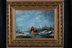 Hollandse School (XIX) - Hollands Ijstafereel (NO RESERVE), Antiek en Kunst