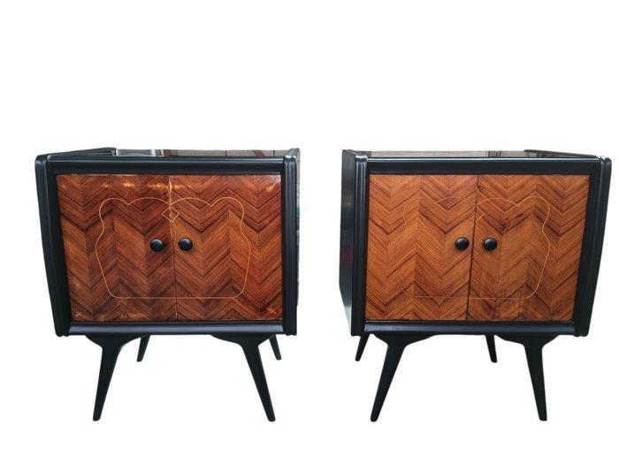 Nachtkastje - Knoesthout - Nachtkastjes in radica, Antiek en Kunst, Kunst | Designobjecten