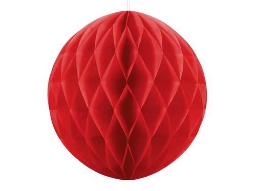 Honeycomb Bal Rood 30cm, Hobby en Vrije tijd, Feestartikelen, Nieuw, Verzenden