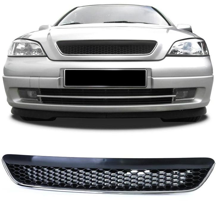 Grill Opel Astra G zwart OPC look chroom, Auto-onderdelen, Overige Auto-onderdelen, Ophalen of Verzenden