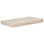 vidaXL Palletvloerkussen 120x80x10 cm katoen beige, Huis en Inrichting, Woonaccessoires | Kussens, Verzenden, Nieuw, Beige