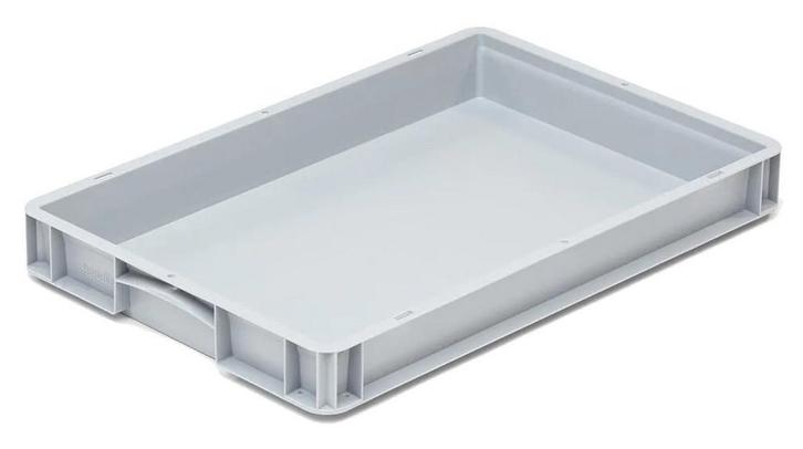 Kunststof stapelbak 600x400x75mm grijs, gebruikt -, Zakelijke goederen, Kantoor en Winkelinrichting | Magazijn, Stelling en Opslag