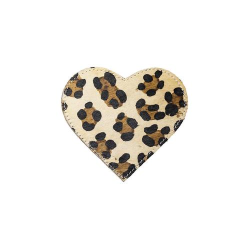 onderzetter koehuid hart luipaard 14cm*, Huis en Inrichting, Woonaccessoires | Overige, Verzenden