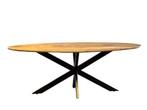 ACTIE! Eettafel Duin | Mangohout | 160 - 240 cm | Spinpoot, Nieuw, Overige houtsoorten, Vijf personen of meer, 150 tot 200 cm
