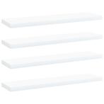vidaXL Wandschappen 4 st 40x10x1,5 cm bewerkt hout wit, Huis en Inrichting, Woonaccessoires | Wandplanken en Boekenplanken, Verzenden